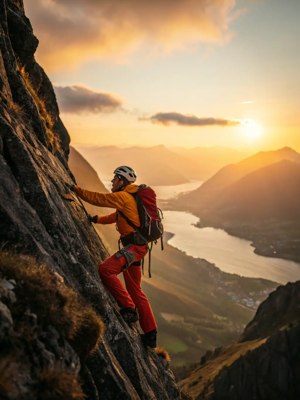 A group of people rock climbing on a natural rock formation, showcasing adventure and physical challenge. The image represents the sports activities offered by CHEMINS D ALTITUDE.